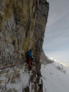 Entrando al tramo de roca