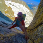 Grandes Jorasses, Espolon Walker. Ekaitz en elDiedro de 75m