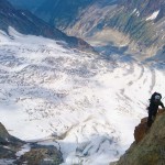 Grandes Jorasses, Espolon Walker. Arnau en las Placas Grises